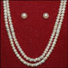Two line White Button Pearl Set SBJ-8 - Click here to View more details about this Product